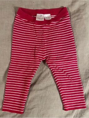Hanna Andersson Red and White Striped Leggings